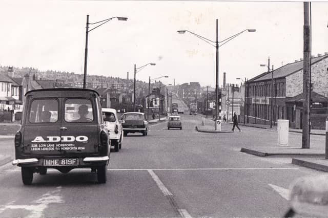 The Stanningley Road-Swinnow Lane junction in March 1971.