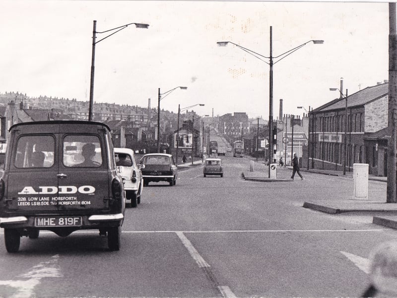 The Stanningley Road-Swinnow Lane junction in March 1971.