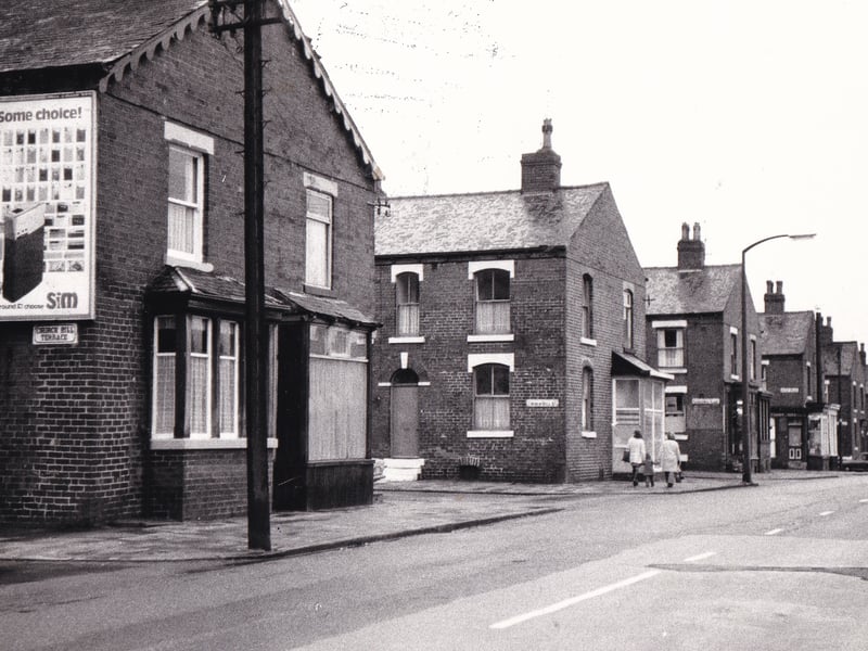These houses were earmarked for demolition. Pictured in January 1976.