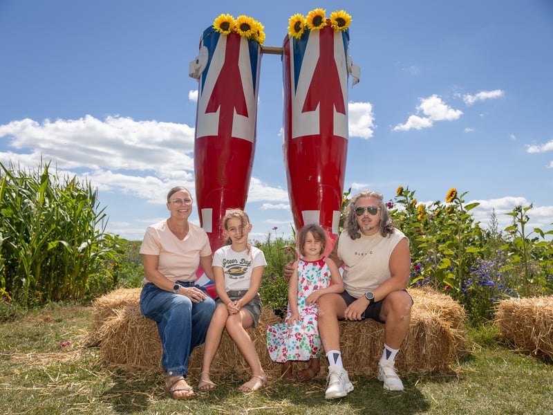 Pictured - Honess family from Leigh Park at Sam's Sunflowers on Hayling Island
Photos by Alex Shute