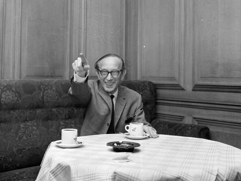 Festival director Peter Diamand at the  Edinburgh Festival Press Bureau in 1967.