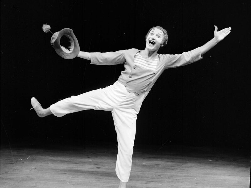 French mime Marcel Marceau at the Gateway Theatre during the Edinburgh Festival 1967.