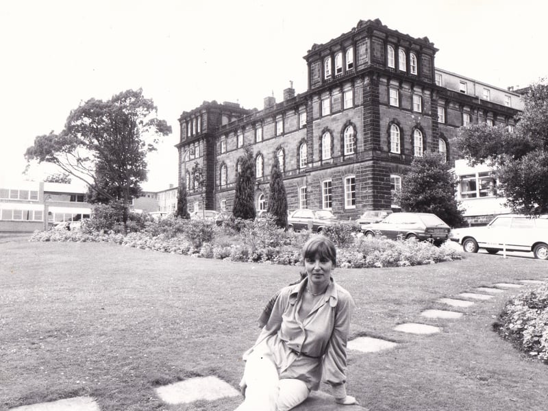 Dean of admissions, Valerie Stead, outside Ilkley College in September 1979.