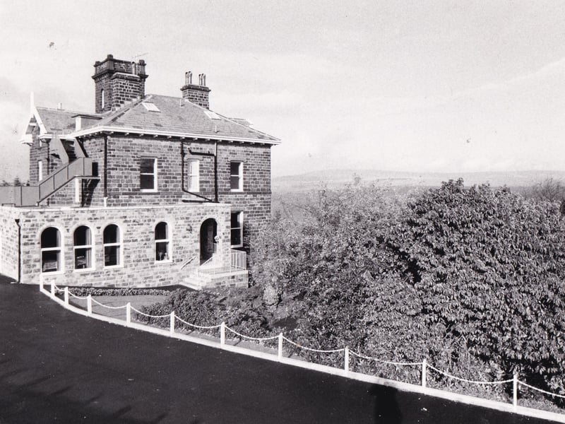 The Overdale Health Hotel, framed by a lovely moorland setting, pictured in November 1979.