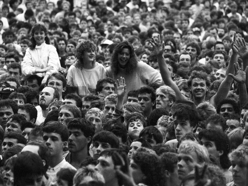 Genesis fans at Roundhay Park in July 1987.