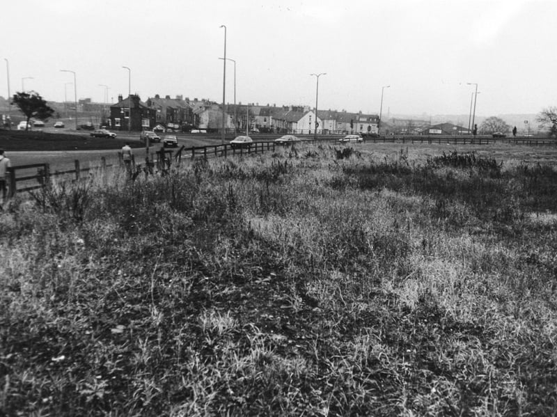 The Farsley Charity land at Dawson's Corner. Pictured in December 1987.