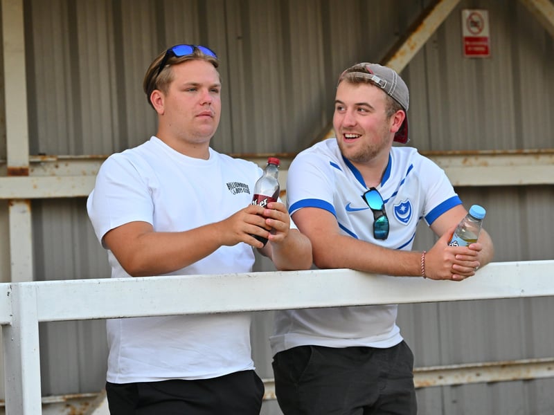 Pompey fans travelled to north Hampshire to cheer on their impressive youngsters at Farnborough. Pics: Graham Hunt.