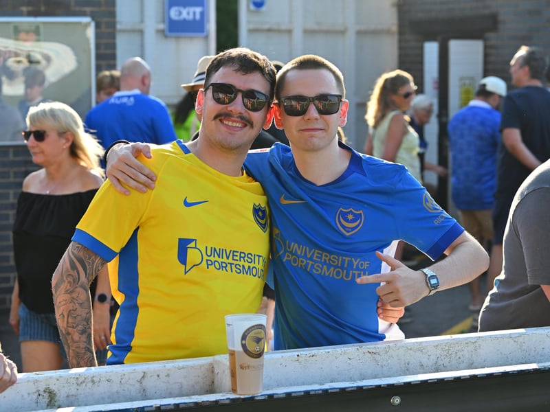 Pompey fans travelled to north Hampshire to cheer on their impressive youngsters at Farnborough. Pics: Graham Hunt.