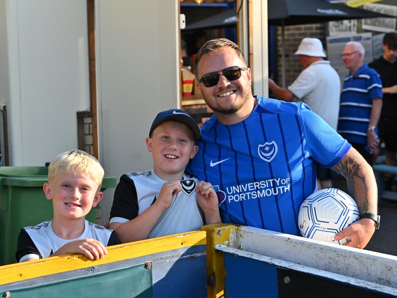 Pompey fans travelled to north Hampshire to cheer on their impressive youngsters at Farnborough. Pics: Graham Hunt.