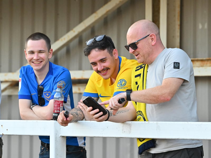 Pompey fans travelled to north Hampshire to cheer on their impressive youngsters at Farnborough. Pics: Graham Hunt.