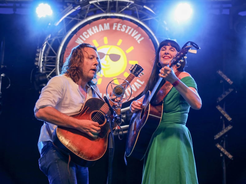 Wickham Festival 2026 has commenced with an epic first day.

Pictured:Hannah Sanders and Ben Savage on stage

Picture: Habibur Rahman