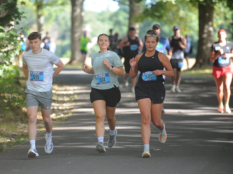 Runners in the park.