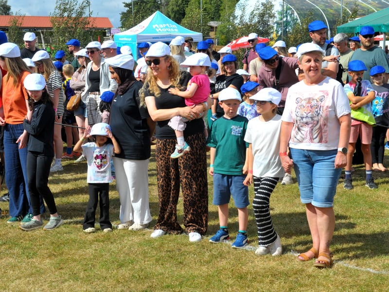 Visitors celebrating Yorkshire Day.