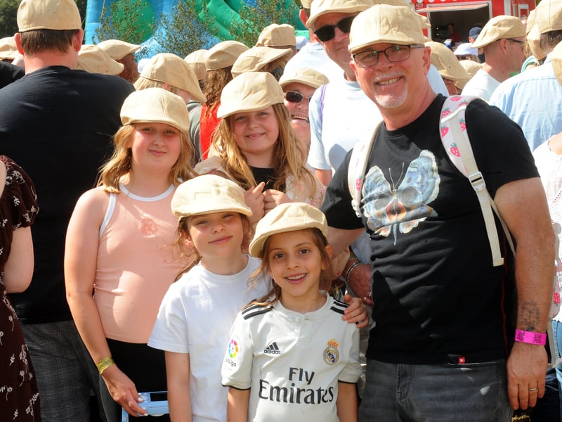 Stockeld Park visitors with their flat caps.