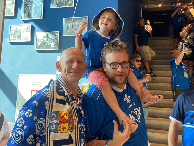 @garethnorton1 mixing with the Darmstadt fans.