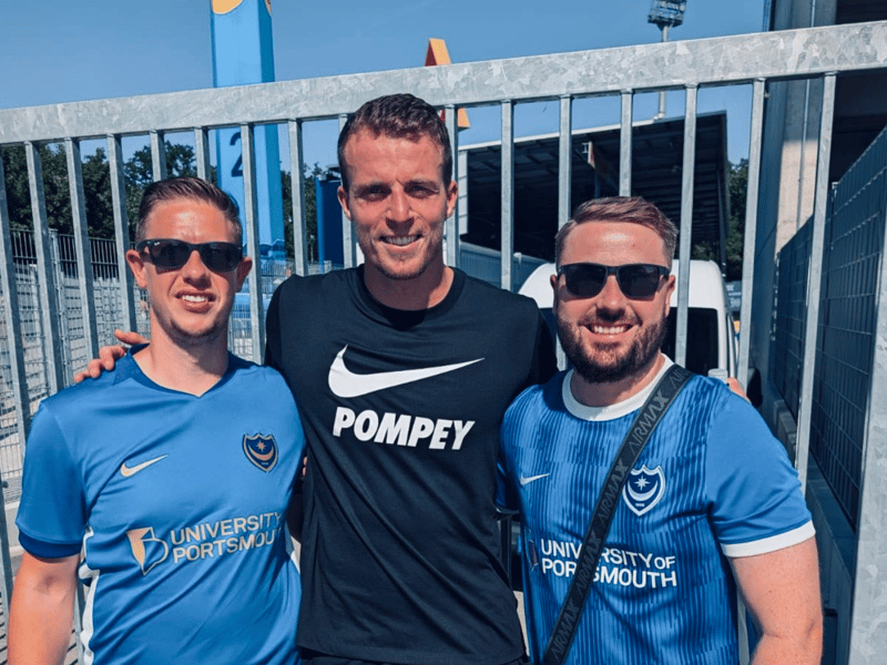 @pfch92 grabbing a photo with Conor Shaughnessy outside the ground.