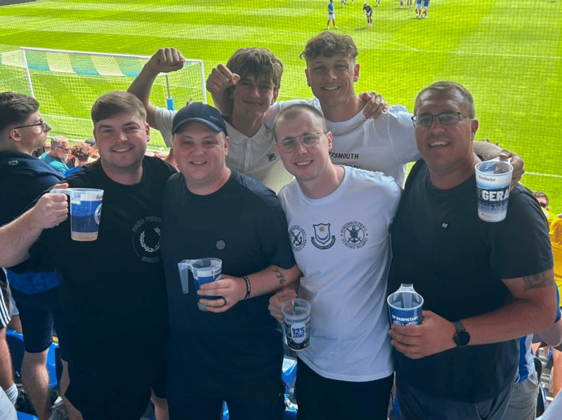 @AJPFC enjoying the drinks in the stands.