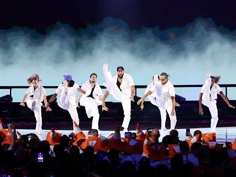 Dance troupe Diversity perform at the Closing Ceremony.
