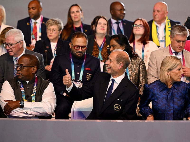 Prince Edward, the Duke of Edinburgh, enjoys the ceremony.