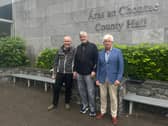   L-R: Enda McGovern, Seamus McManus, Brendan Mulligan  of the GLUAS campaign.