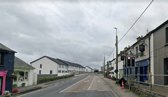 An Bodhran Bui on the right at Moycullen village 