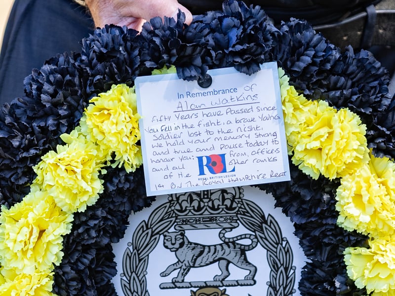 Commemorations were held at Milton Cemetery in honour of Private Alan Watkins, a Portsmouth-born soldier who died after being shot while on deployment in Northern Ireland. The service on August 2, 2026, marked the 50th anniversary of his passing.