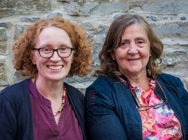 Pictured at Saturday nights showing of Declan Faughnan's historical film of Carrick on Shannon Regatta through the years in The Market Yard was Carrick's two senior international oarswomen, Dympna Kelly & Frances Cryan.