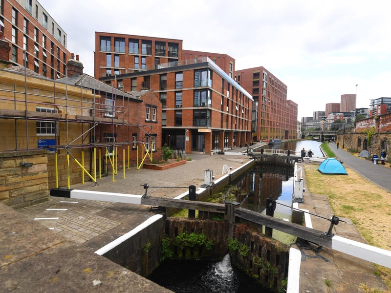 Canal side image of ongoing works