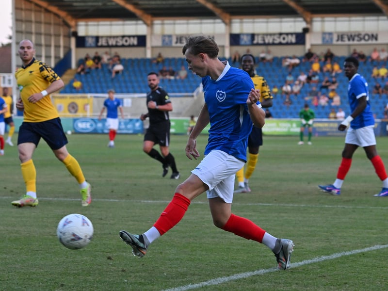 Tidy late runout from left-back after similarly encouraging cameo at Farnborough.