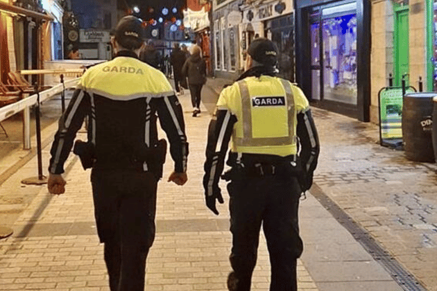 Gardai patrolling Galway city