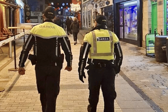 Gardai patrolling Galway city