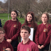 Coláiste Cholmcille in Indreabhán celebrating their award