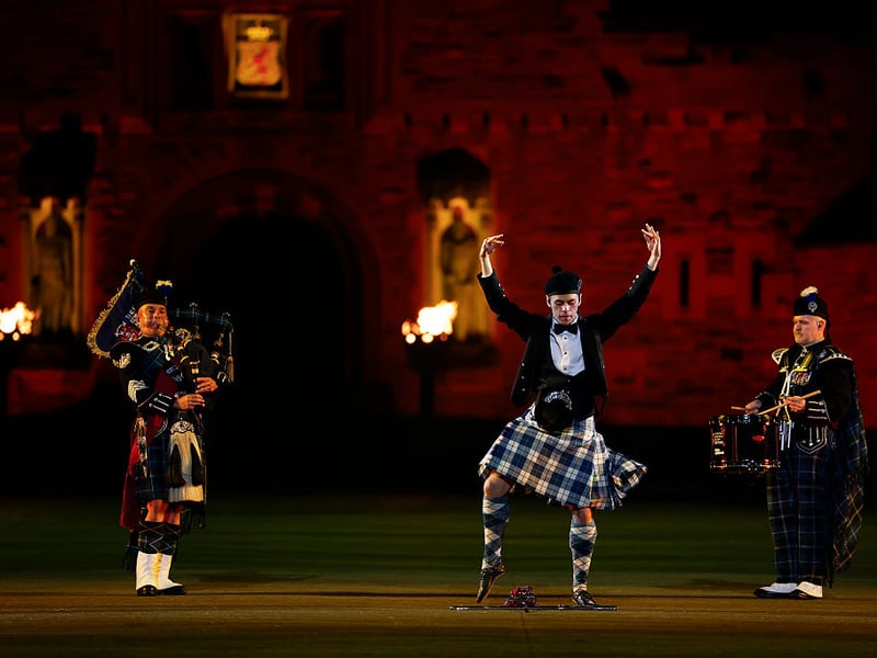 A Highland dancer performs during the Tattoo preview.