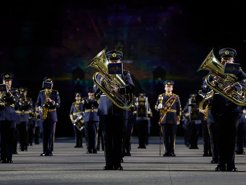 The RAF Band at the Tattoo.