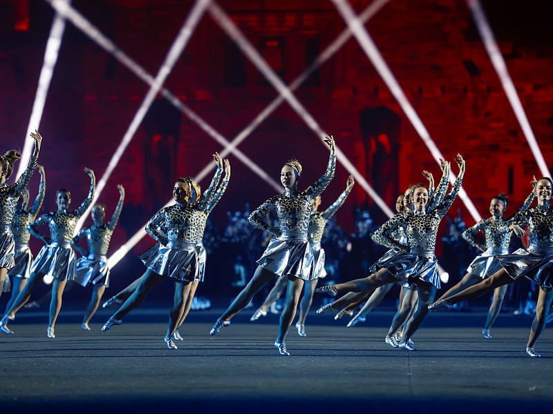 Performers on the Castle Esplanade.