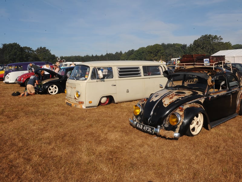 The event features the largest display of VW show cars and club displays from around the country