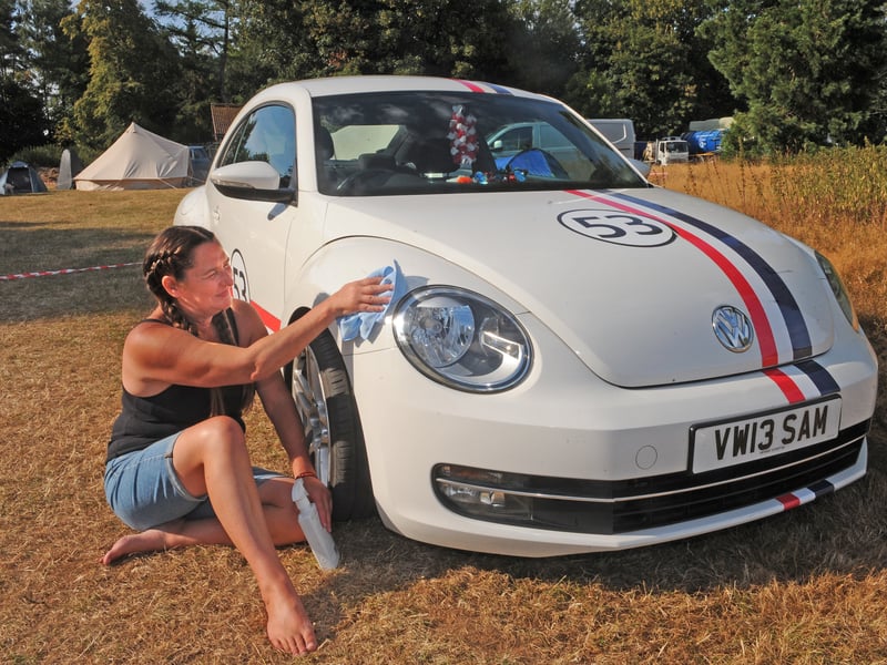 Sam Rothera of Oakwood with her 2013 Beetle 