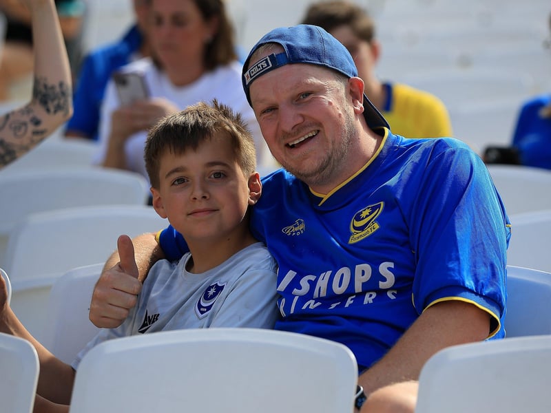 Pompey fans packed out the away end at the London Stadium for their Carabao Cup first-round tie.