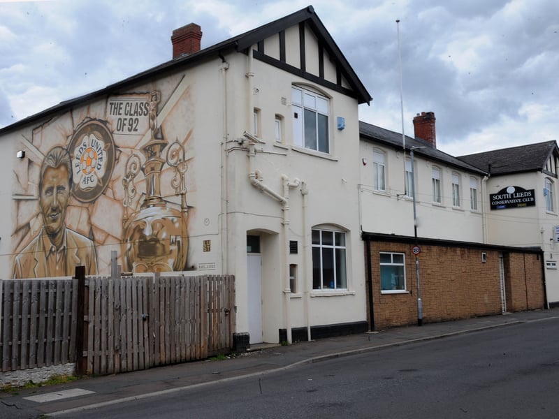 Lyn Steven recommended South Leeds Conservative Club for its parking, walking distance to Elland Road, “good selection of draught beers and lagers”, and a Leeds United mural.
