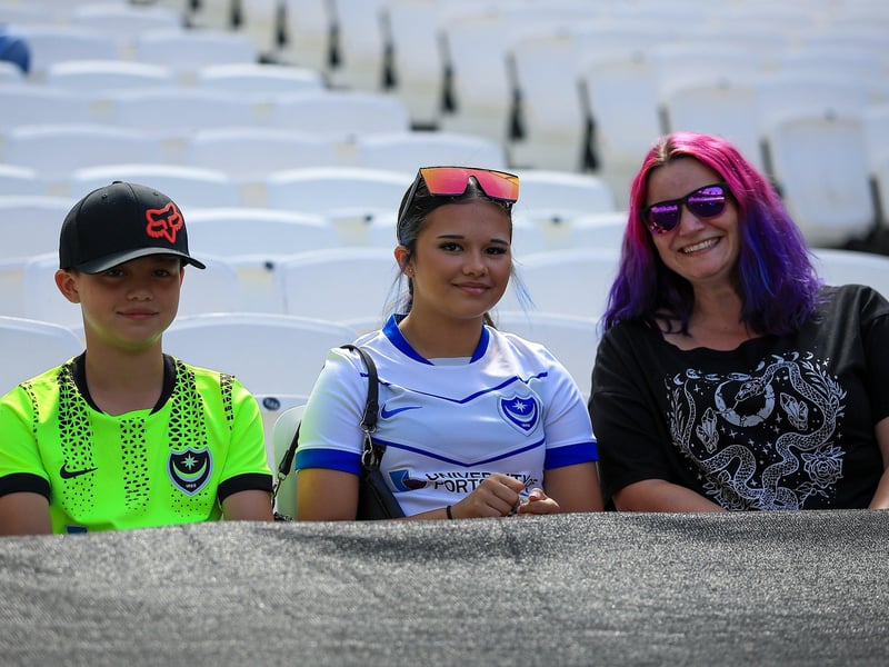 Pompey fans packed out the away end at the London Stadium for their Carabao Cup first-round tie.
