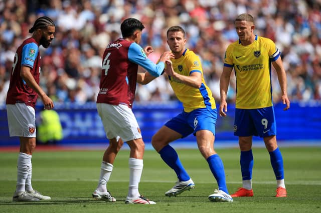Pompey were dumped out of the Carabao Cup by West Ham. Picture: Chris Foxwell/ProSportsImages