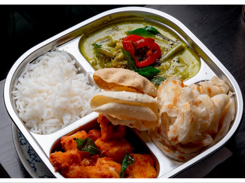 The new lunch thali costs just £9.95 and includes curries, rice and traditional accompaniments. It is available Thursday to Sunday from noon.