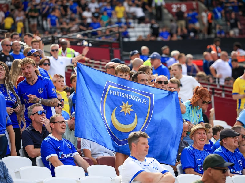 More fantastic photos of Pompey faithful at London Stadium for Carabao Cup contest against West Ham.