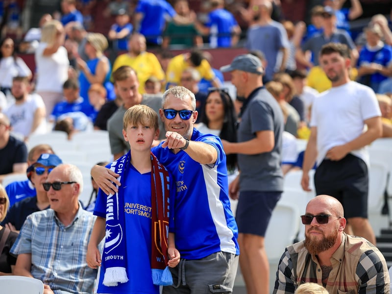 More fantastic photos of Pompey faithful at London Stadium for Carabao Cup contest against West Ham.