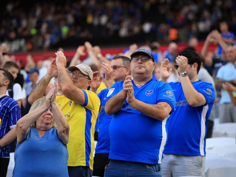 More fantastic photos of Pompey faithful at London Stadium for Carabao Cup contest against West Ham.