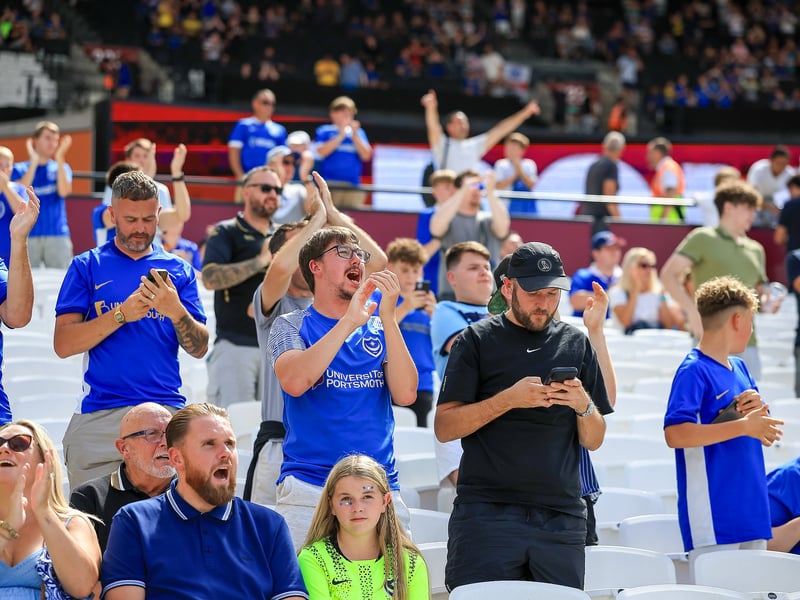 More fantastic photos of Pompey faithful at London Stadium for Carabao Cup contest against West Ham.