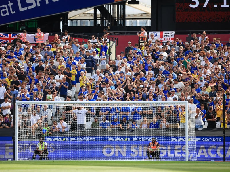 More fantastic photos of Pompey faithful at London Stadium for Carabao Cup contest against West Ham.