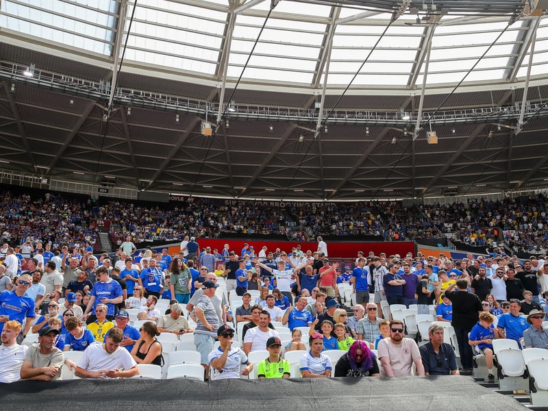 More fantastic photos of Pompey faithful at London Stadium for Carabao Cup contest against West Ham.
