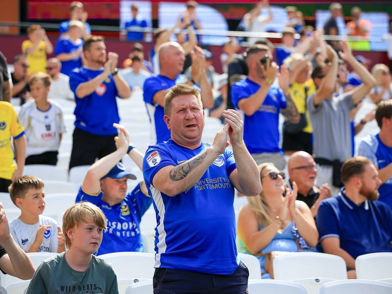 More fantastic photos of Pompey faithful at London Stadium for Carabao Cup contest against West Ham.