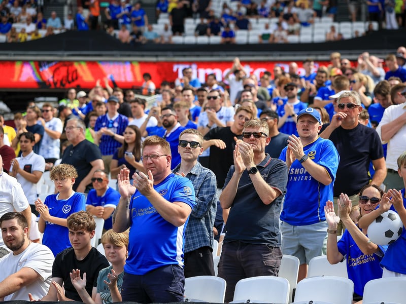 More fantastic photos of Pompey faithful at London Stadium for Carabao Cup contest against West Ham.